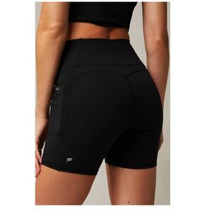Black Biker Shorts with Pockets